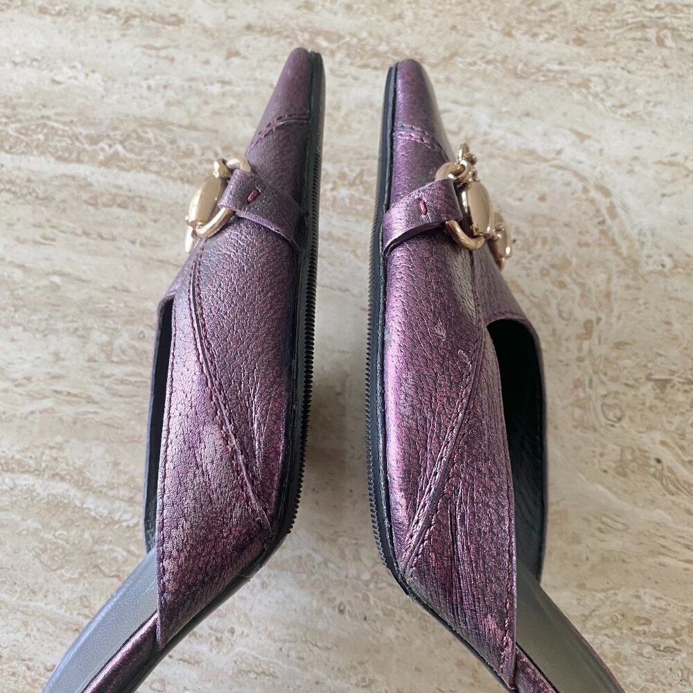 Vintage Gucci Tom Ford-era Horsebit Chain Mule Heels - Picture 6 of 9
